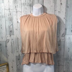 Zara Cape Draping Lyocell Blouse NWT Large